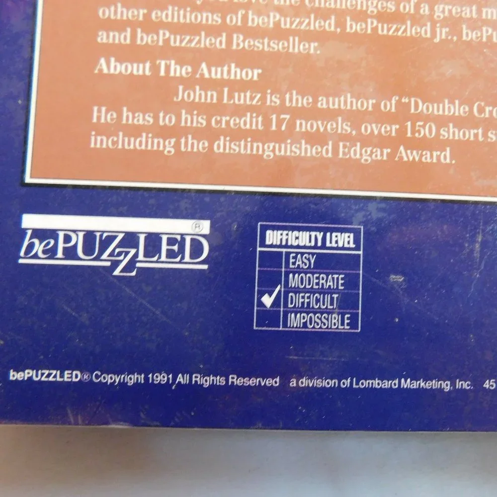 Feline Frenzy A Jigsaw Puzzle Thriller John Lutz be Puzzled SEALED BOX Vintage
